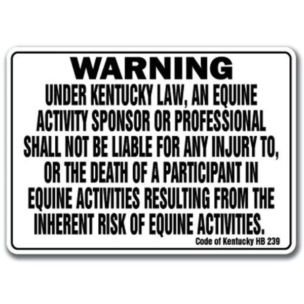 Signmission 14 in Height, 10 in Width, Plastic, 10" x 14", WS-Kentucky Equine WS-Kentucky Equine
